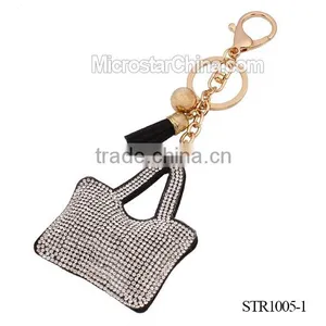 2016 IN STOCK Colorful Best Selling Women Beaded Crystal Lips Shape Key Chain thumbnail-4