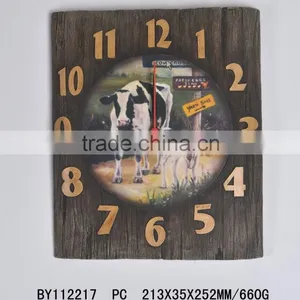 Farm Polyresin Cow Table Clock thumbnail-3