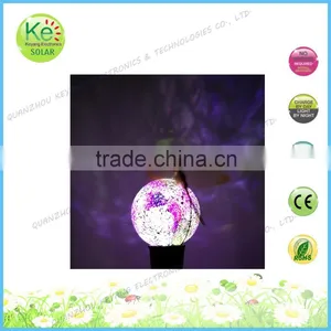 Glass Ball With Dragonfly Courtyard Light Solar Garden Light thumbnail-2