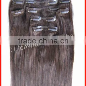 Pretty Virgin Human Hair 18 Inch Clip In Hair Extensions For Black Women thumbnail-1
