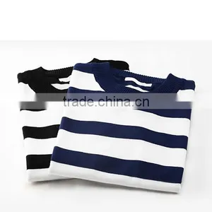 Black and White Stripes in the Summer of 2016 the New Han Edition Cultivate One's Morality Short Sleeve Dress thumbnail-4