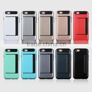 C&T Dual Layer Ultra Slim Wallet Card Slots Hybrid Armor Case For IPhone 5s thumbnail-3