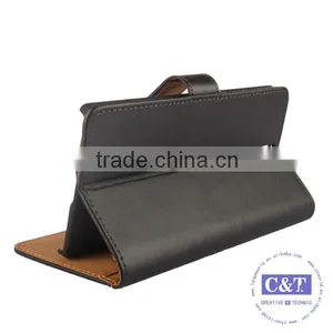 C&T Customized Black Flip Leather Cover Case for Oneplus Mini thumbnail-5