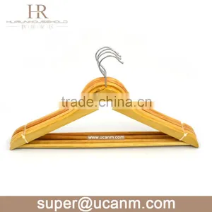 HRW-6611N B Grade Wood Cheap Coat Hanger thumbnail-1