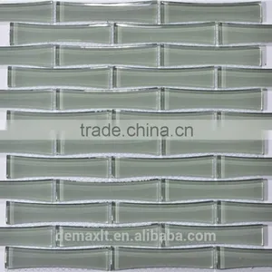 Green Color Bamboo Design Crystal Glass Mosaic for Swimming Pools thumbnail-1