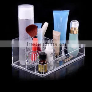 Elegant High Quality Customized Clear Acrylic Display Stand Clear Acrylic Cosmetic Holder Fashionable Acrylic Cosmetic Display s thumbnail-1