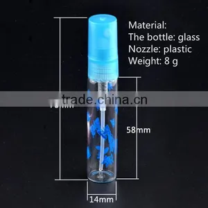 The Butterfly Frosting 5 ml Cosmetic Packaging Bottle Perfume Bottles Portable Perfume Spray Bottle Glass Drawn Tube Bottles thumbnail-3