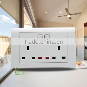 Wall Switch and Socket of 13A/15A 2 Gang Switched Socket With Double Pole thumbnail-1