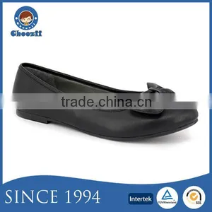 Customize Girls Gender Slip-on Student Leather Uniform School Shoes With Bowknot thumbnail-1