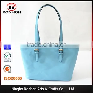 Solid Simple Tote Hand Bag, Cheap PU Leather thumbnail-1