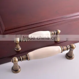 Antique Bronze Home Living Room Decorative Hardware Marble Stone Ceramic Closet Cupboard Kitchen Pull thumbnail-4