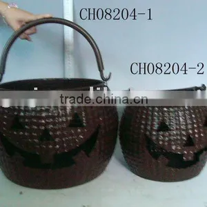 Metal Pumkin Candle Holder Halloween thumbnail-1
