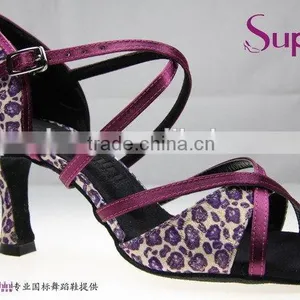 Salsa Dance Shoes Dress ,latin Dance Shoes Purple thumbnail-1
