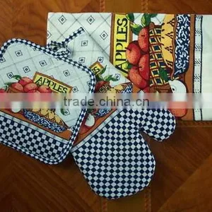 3 Pcs Pigment Print Cotton Kitchen Set thumbnail-2