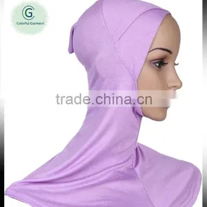 Special Purple Modal Cotton Fabric Muslim Women Inner Cross Hijab Scarf thumbnail-1