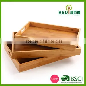 Best Selling 3pcs Bamboo Food Serving Tray Bamboo Kitchen Tray thumbnail-1