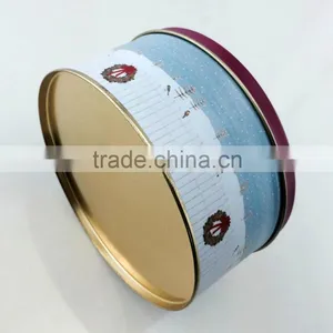 Round Christmas Nesting Tin Boxes Set for Cookies/cupcake thumbnail-3