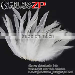 NO.1 Supplier ZPDECOR Bulk Sale Natural Bleached White Dyed Chicken Rooster Schlappen Feathers thumbnail-1