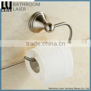 Grooming Wholesale Prices Zinc Alloy Brush Nicked Bathroom Sanitary Items Wall Mounted Toilet Paper Holder thumbnail-1