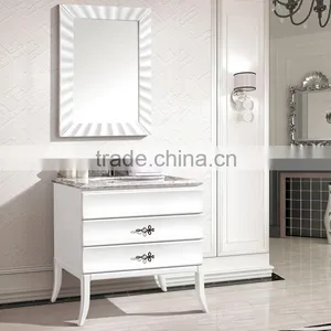 WTS-857Y Design Element Pearl White Solid Wood 30-inch Modern Bathroom Vanity Set thumbnail-1