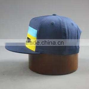 Custom High Quality 5- Panel Cotton Twill Snapback Hat With Woven Badge thumbnail-3