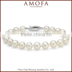 Party Fashion Pure Silver Hot Sale Pearl Charms Bracelet thumbnail-1