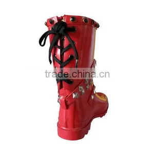 2016 Ladies Fashion Waterproof Cowboy Rubber Boot thumbnail-3