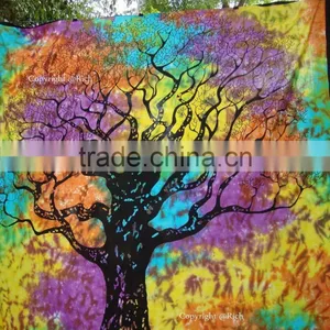 Tree of Life Bohemian Wall Tapestries Ombre Hippie Indian Mandala Tapestry thumbnail-2
