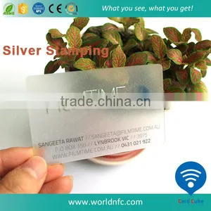 Plastic PVC Business ID Card Printing - ISO Card - Transparent Translucent Business Cards thumbnail-1