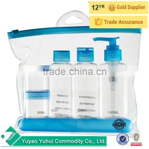 YUHUI Clear Wash Kit _2NUL_Set of 5 Bottles -Travel Organizer Empty Bottle Set thumbnail-1