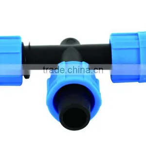 Drip Tape Fitting Lock Tee for Agriculture Irrigation thumbnail-1