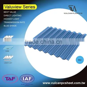 Plastic Polycarbonate Solid/ Corrugated Sheets (Valuview Blue Series) thumbnail-1