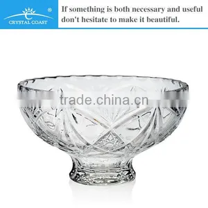 Unique Round Decorative Transparent Fruit Glass Salad Bowl thumbnail-1