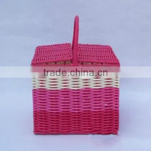 Plastic Storage Basket With Handle Empty Wholesale for Storage thumbnail-1