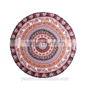 Guangzhou Round Donut Beach Towel Printed Cotton For Sunscreen Shawl Beach Mat thumbnail-2