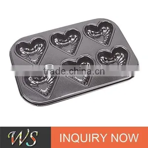 6 Cups Non-stick Carbon Steel Cupcake Cups thumbnail-1