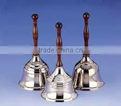 Silver Plated Brass Hand Bell With Bronze Handle thumbnail-1
