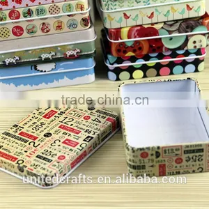 New Small Storage Jars Rectangular Iron Tin Gift Jewelry Holder Storage Box 1Pcs thumbnail-3