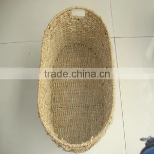 Oveal Hand Woven Seagrass Basket thumbnail-5