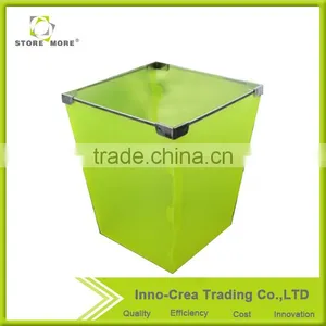 Easy Assembly Plastic Trash Can With Metal Edge thumbnail-1