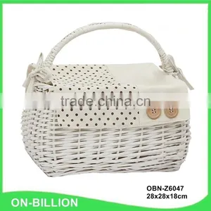 Large Oval Natural Wicker Tote Basket for Food Storage thumbnail-2