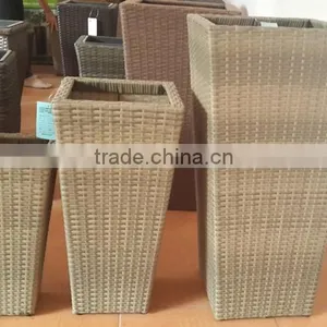 Rattan Flower Pot, Set of 3. thumbnail-1