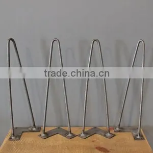 Chrome Plating 28 Inch Iron Metal Hairpin Table Leg for Promotional Gifts thumbnail-3