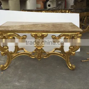 Arabic Living Room Furniture Hand-Carved Console Desk With Marble thumbnail-5