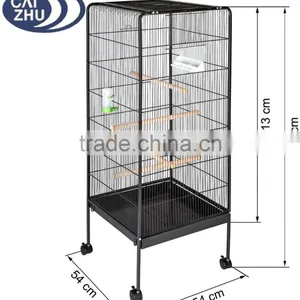 146cm Large Parrot Bird Cage Play Top W/Perch Stand Two Doors Aviary House thumbnail-4