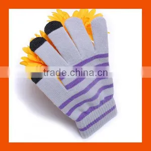 Stripe Knitted Screen Touch IPhone Gloves thumbnail-6