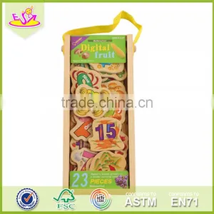 Wholesale 23 Pieces Kids Wooden Magnetic Toys Funny Children Wooden Magnetic Toys W14J002 thumbnail-1