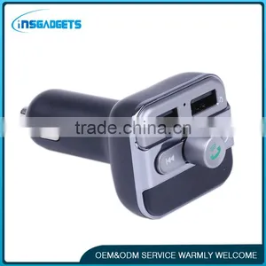 Double USB FM Transmitter Bluetooth thumbnail-1
