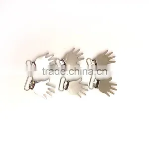 PALM Design Suspender Clip, Fashion High Quality Metal Suspender Clip With Plastic Teeth Inside for Garment thumbnail-4