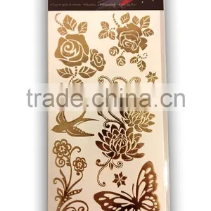 Foil Tattoo Fashion Sticker, Temporary Tattoos Sticker. Easy to Apply & Remove, Nontoxic, Waterproof, Lasts for Days Sticker thumbnail-1